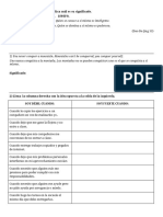 Ejercicio de Autodisciplina