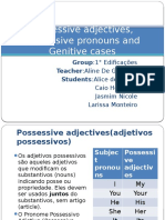 Possessive Pronouns, Possessive Adjectives and Genitive Cases
