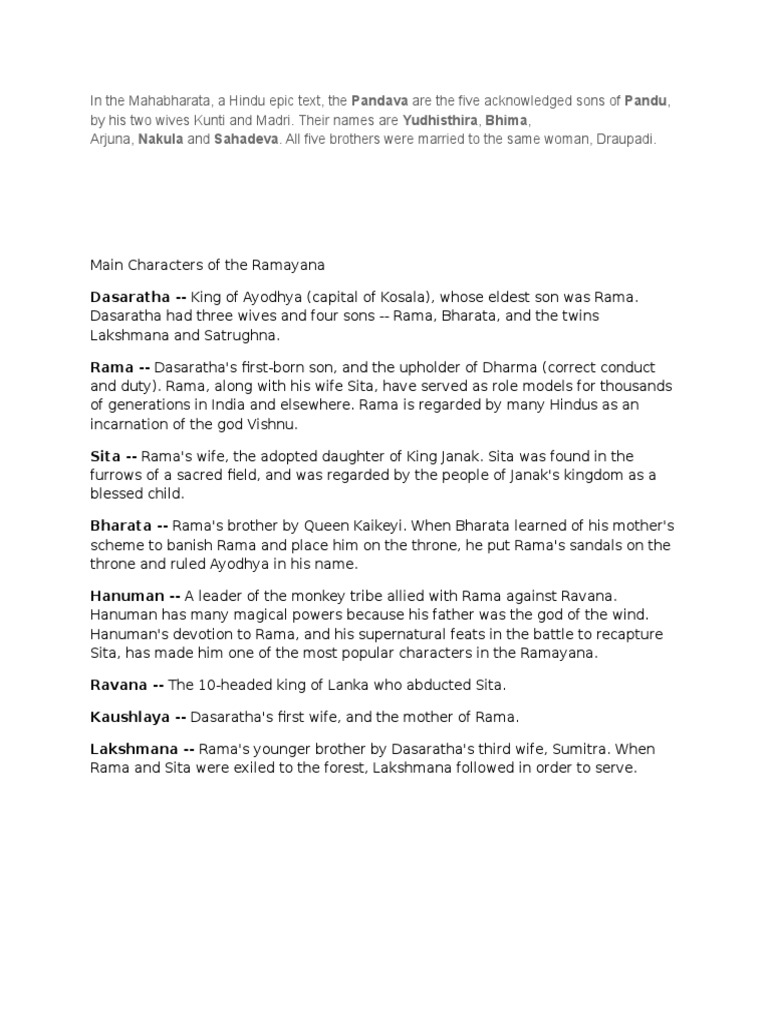 Nakula and Sahadeva in Mahabharata | PDF