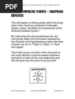 Neurolymphatic Points Chapmans Reflexes | PDF | Anatomical Terms