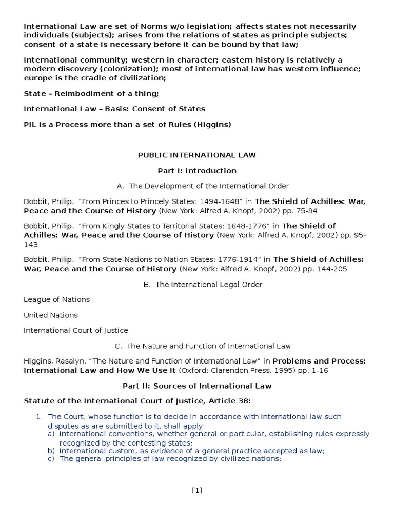 International Law: Norms and Consent | PDF | Public International Law ...