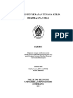 Analisis Penyerapan Tenaga Kerja Di Kota Salatiga