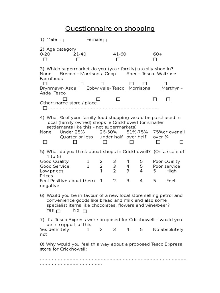 Gcse Caquestionnaire | PDF | Business | Cooking, Food & Wine