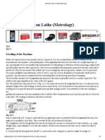 Alignment Tests On Lathe (Metrology)