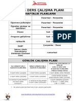 Haftalik Ve Günlük Planlama Eğitim Bilin