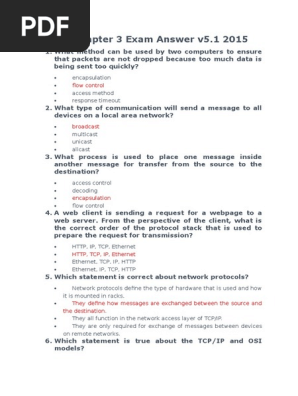 Ccna1 Chapter 3 Pdf Osi Model Computer Network