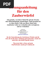 Lösungsweg Zauberwürfel v11