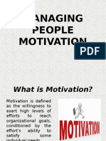 Managing People Motivation