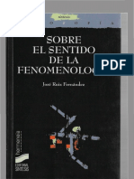 Jose Ruiz Fernandez Sobre El Sentido de La Fenomenologia PDF