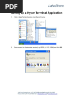 Setting Up Hyper TerminalApplication