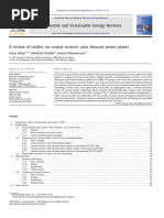 A Reviewof Studies On Central Receiver Solar Thermal Power Plants