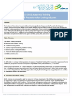 Academic Training Policy 2015 2016