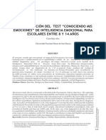 Estandarización Del Test Conociendo Is Emociones de César Ruiz Alva