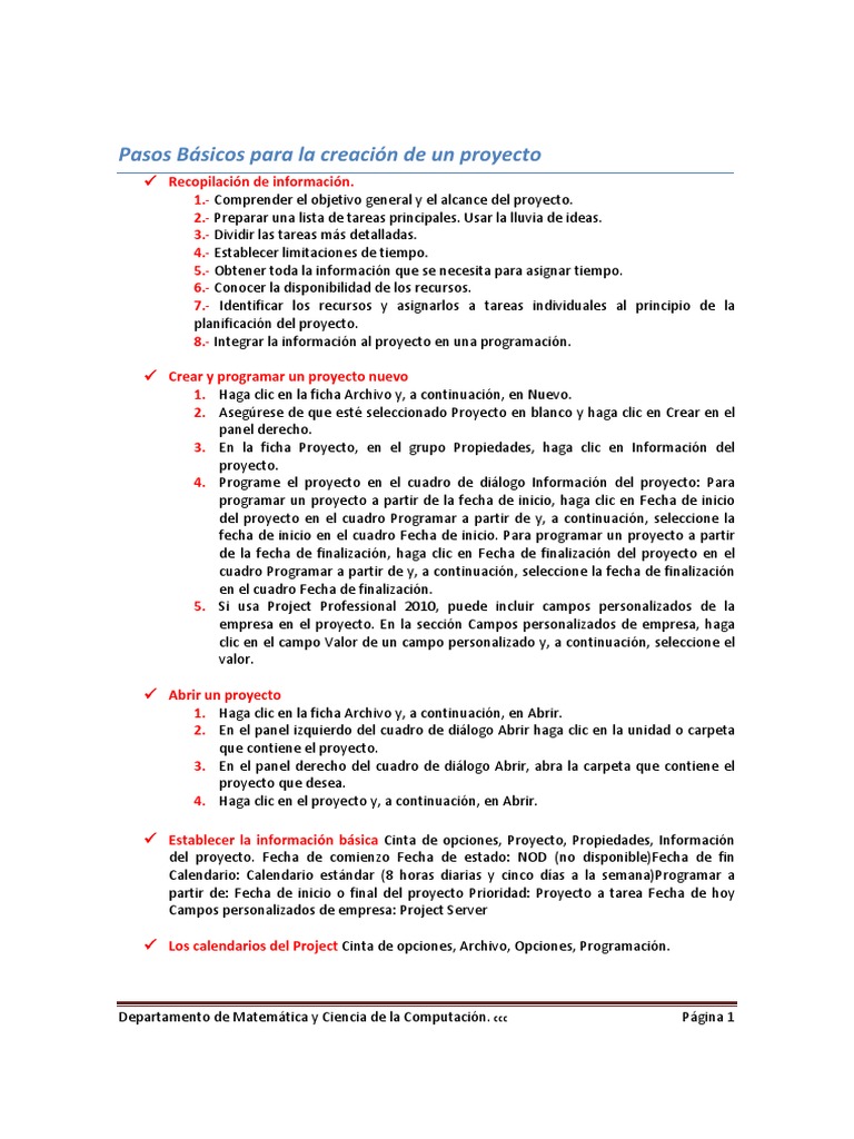Pasos Básicos para La Creación de Un Proyecto | PDF | Point and Click ...