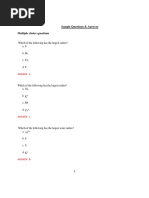 Sample Questions Answers CHEM