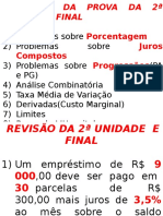 Matemática Financeira Questões