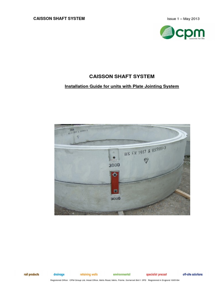 Caisson Shaft Installation Guide | PDF | Deep Foundation | Tunnel