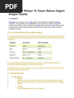 Download Cara Cepat Belajar 16 Tenses Bahasa Inggris dengan Mudahdoc by Arokham Macar SN295840806 doc pdf