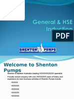 Shenton General HSE Induction - Draft 1