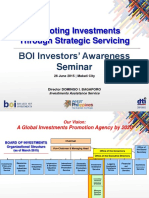 BOI - Promoting Investments Through Servicing