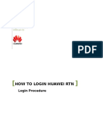 How to Login Huawei RTN