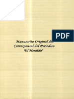 Manuscrito Original Del Corresponsal Del Periodico EL HERALDO - Año 1885 - Paraguay - PortalGuarani