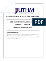 UTHM Basic Math Individual Assignment