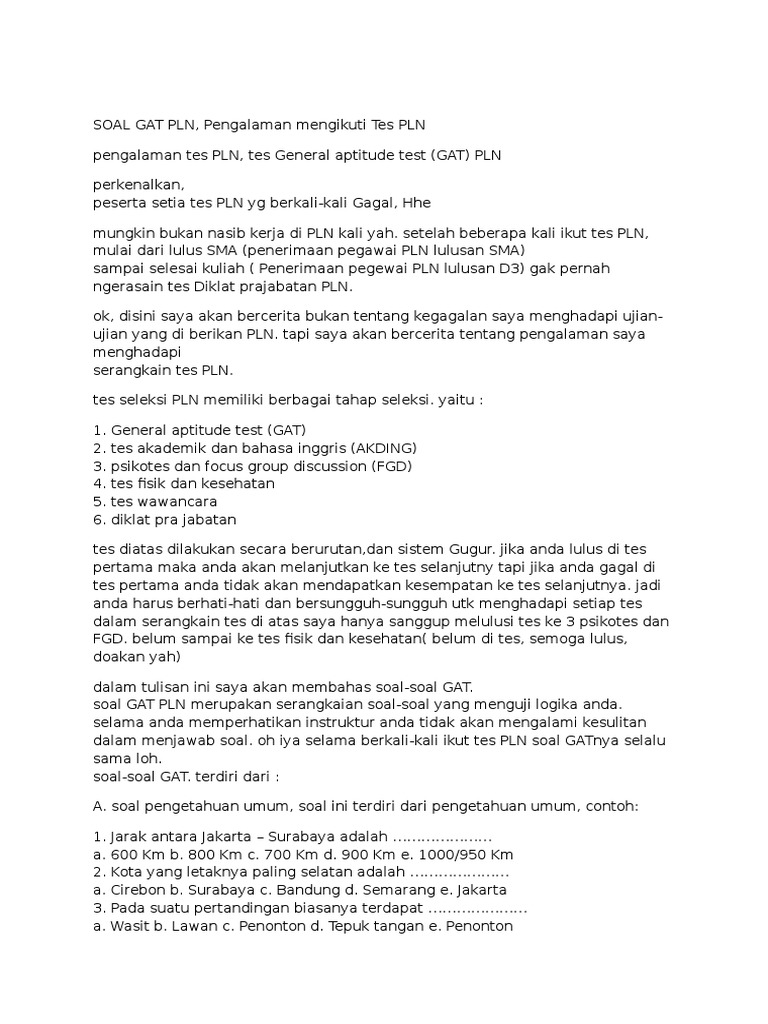 Contoh Soal Psikotes Pt. Finansia Multi Finance : Lowongan Kerja Pt Frisian Flag Indonesia ...