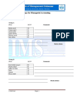 Groups For Managerial Accounting: Class: BBA 5 (Morning)