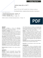 Estudo comparativo entre meios GV e IVF no cultivo  de embrioes