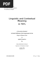 Linguistic and Contextual Meaning in TEFL