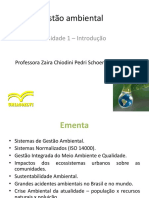 Unidade 1 - Introdução Gestão Ambiental