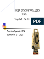 Esatcion Total - Leica TC605L PDF
