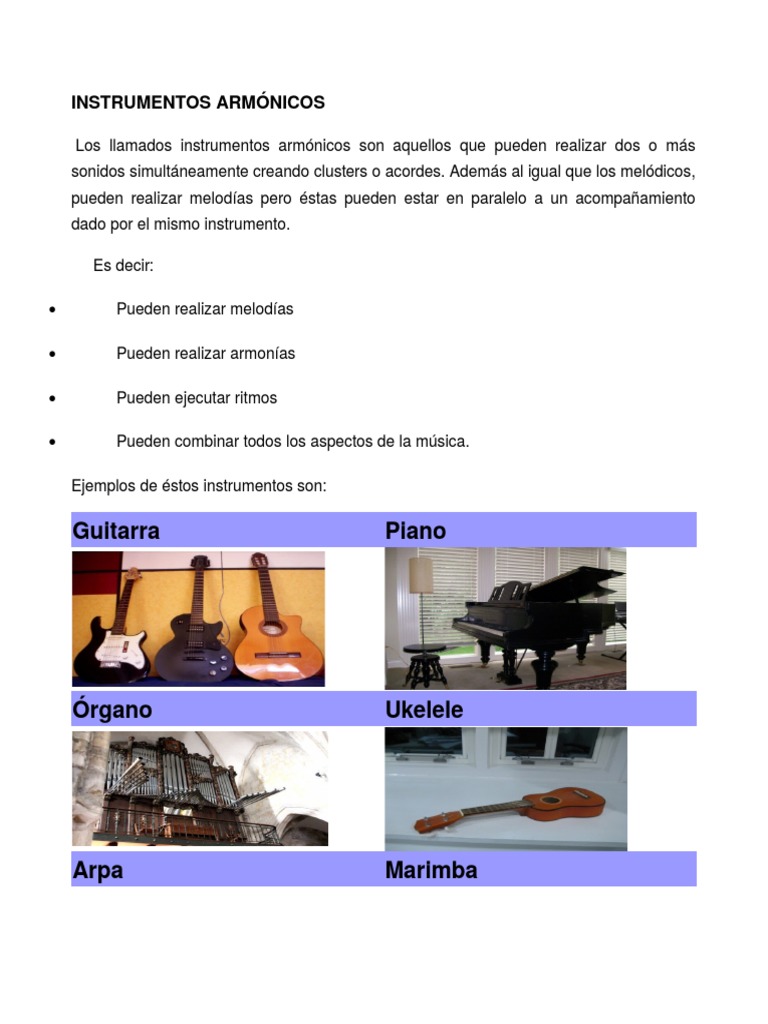 INSTRUMENTOS ARMÓNICOS