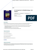 Routledge Companion To Epistemology Bernecker and Pritchard 2011