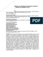 A Paisagem Urbana e o Sistema de Espaços Livres Da Cidade de Teresina, Piauí