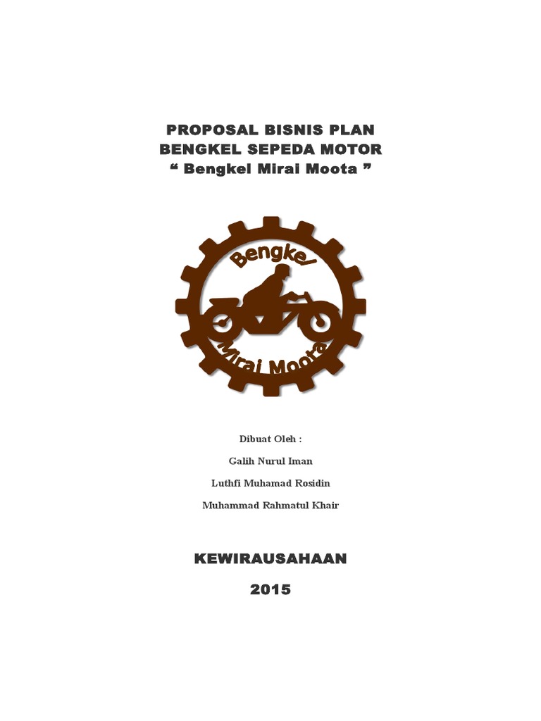 Proposal Bisnis Plan Bengkel Motor