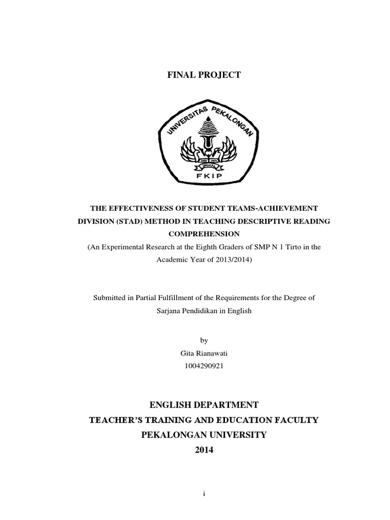 STAD Method in Teaching Reading Comprehension | PDF | Reading ...