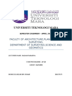 Universiti Teknologi Mara: Faculty of Architecture, Planning and Surveying, Department of Surveying, Science and Geomatics