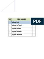 NO Nama Tunjangan Aksi 1 Tunjangan Anak 2 Tunjangan Istri/ Suami 3 Tunjangan Kesehatan 4 Tunjangan Perumahan 5 Tunjangan Transportasi