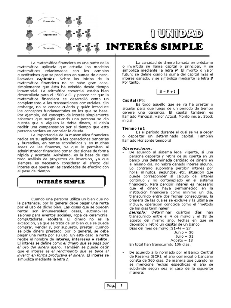 Fundamentos de Matemática Financiera | PDF | Interés | Finanzas Matemáticas
