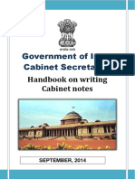 Preparation of Cabinet Notes