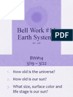 Bell Work #14 Earth Systems