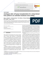 Gerlach 2011 Autologous Skin Cell Spray Transplantation for a Deep Dermal Burn Patient in an Ambulant Treatment Room Setting1