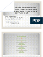 Perbandingan Produktivitas Static Tower Crane Dengan Mobile Crane