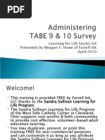 Administering TABE 9-10 Survey