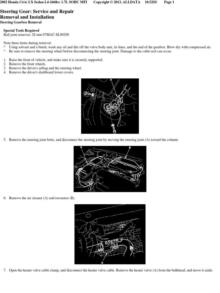 Rack Pinion Replace honda civic 02 | Steering | Transmission (Mechanics)