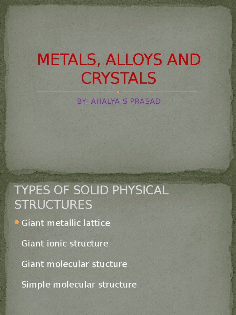 Types of Solid Physical Structures | PDF
