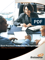 Best Practices Vendor Management