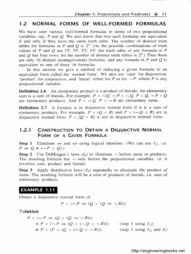 Well Formed Formulas in TOC Boolean Algebra Mathematical Logic